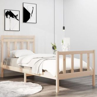 vidaXL Estructura De Cama Madera Maciza 90x190 Cm Vidaxl