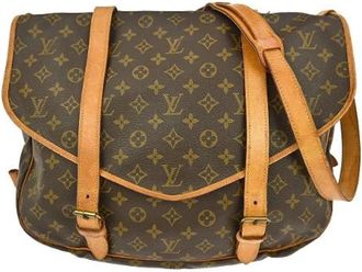 Louis Vuitton Vintage, unisex, Bruin, ONE Size, Pre-owned Canvas Cross Body Tas