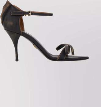 Prada leather bow sandals