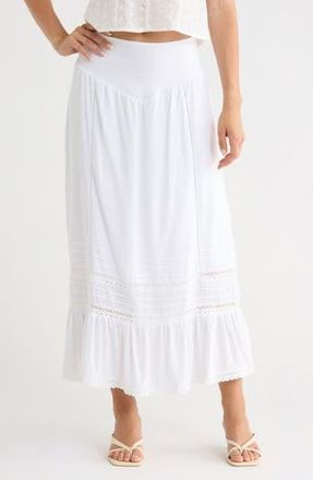 Vigoss Ruffle Maxi Skirt in White at Nordstrom Rack, Size X-Small