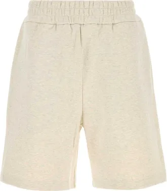 Fendi Melange Cream Cotton Bermuda Shorts