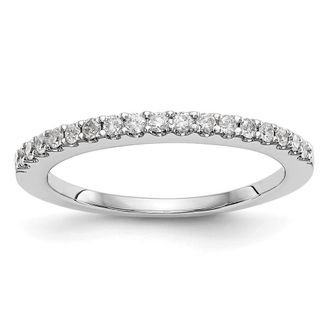 Diamond2Deal 14k White Gold Lab Grown Diamond Wedding Band Ring 1/3Ct Clarity- VS Color- D-E