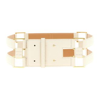 Elisabetta Franchi Accessoires, Dames, Wit, M, Leer, Riem