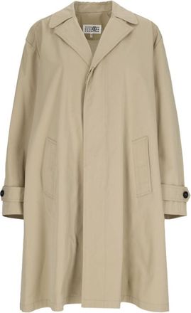 Maison Margiela Single-Breasted Coat - Beige