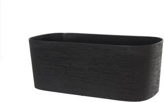 OEM Jardini&egrave;re + Reserva De Agua - Garden Id Respect - Negro-antracita 50 X 17 Cm - 100% Residuos Dom&eacute;sticos - 100% Reciclable - Superficie Estructurada