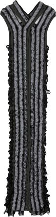 Sinéad O'Dwyer Black Shibari Satin Maxi Dress - Womens - Triacetate/Polyester