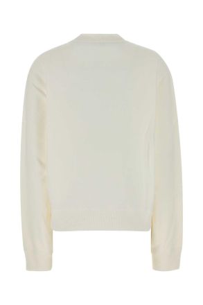 Prada Womens White Cotton Sweatshirt Bianco Exterior: Felpe Sweater