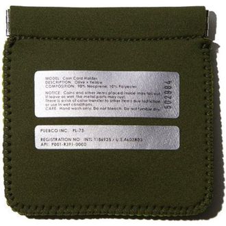 Puebco Coin Card Holder in Olive/yellow at Nordstrom