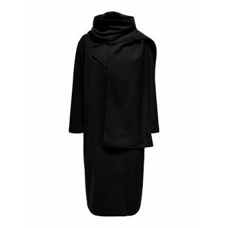 Only Lange jas met reverskraag en sjaal