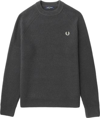 Fred Perry Trui met geborduurd logo - Grijs