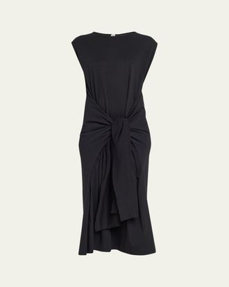Toteme Tie-Waist Cotton Jersey Dress