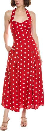 Nicholas Seraphina Linen-Blend Halter Dress