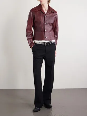 Enfants Riches Deprimes Nick Slim-Fit Cropped Leather Jacket