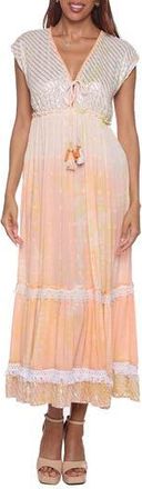 Ranee’s Tassel Cover-Up Maxi Dress in Peach at Nordstrom Rack, Size Large/x-Large