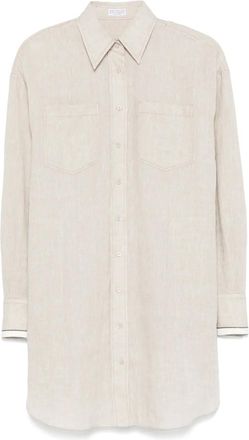 Brunello Cucinelli linen shirt - Neutrals