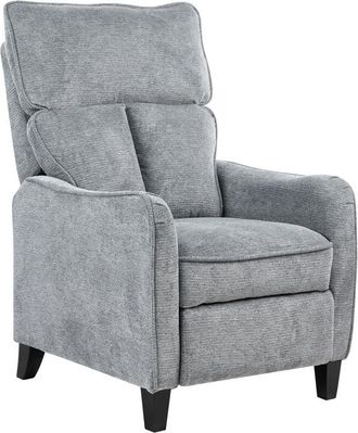 Beliani Beliani - Fabric Recliner Chair Manual Grey Upholstered Armchair 3 Positions Royston