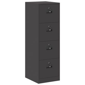 vidaXL Mueble Archivador Con Caj&oacute;n 2 Pcs Negro 44 X 50 X 139 Cm Vidaxl