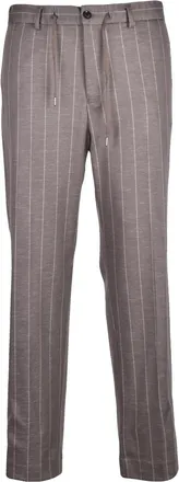 Liu Jo Grey Polyester-Blend Elasticated Jersey Formal Pants