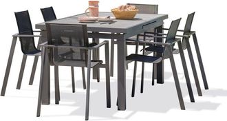 DCB Garden Venise - Conjunto De Comedor De Jard&iacute;n 6 Plazas De Aluminio Dcb Garden