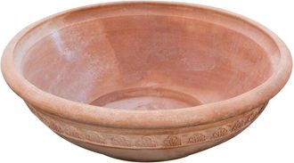 Biscottini International Biscottini - Taz&oacute;n De Terracota 100% Made In Italy Totalmente Hecho A Mano L127xpr127xh40 Cm Florero Para Exteriores