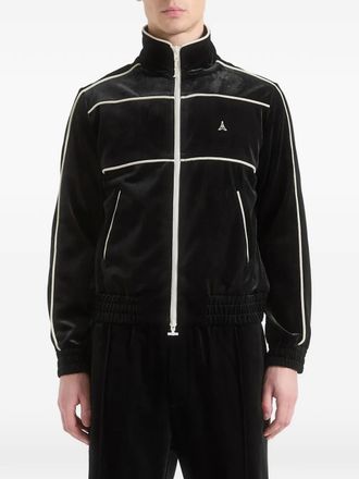 Mani&egrave;re De Voir Eiffel velour track jacket - Black