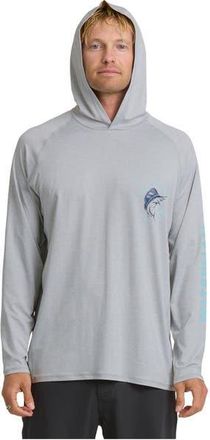 Quiksilver Marley Hoody Long sleeve UPF shirt in Light Grey Hth at Nordstrom, Size Xx-Large