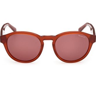 GANT Round Sunglasses in Shiny Orange /Roviex at Nordstrom Rack