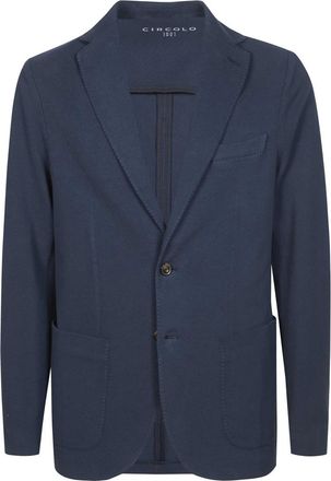 Circolo 1901 Giacca Monopetto Oxford - Heren - Blazers - Blauw - 2XL - Katoen - Jassen