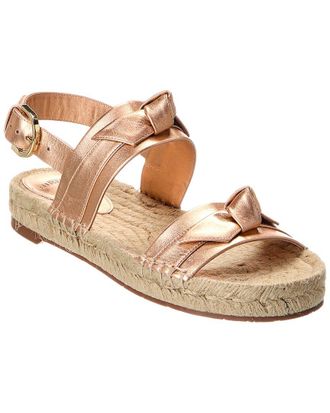 Alexandre Birman Clarita Leather Espadrille Sandal
