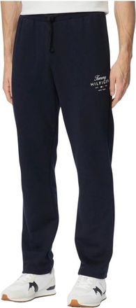Tommy Hilfiger Broeken, Heren, Blauw, S, Script Stack Trainingsbroeken