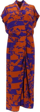 Dries Van Noten Dilian Midi Jurk - Dames - Casual kleedjes - Veelkleurig - M - Kleedjes