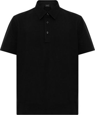 Brioni Polo Shirt Met Geborduurd Logo - Heren - Polos - Zwart - M - Katoen - Tops