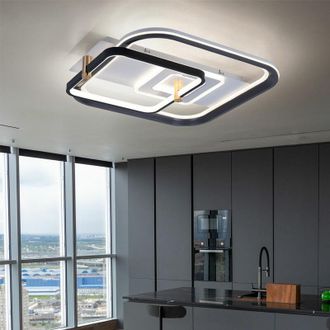 ETC Shop Plafoniera led lampada soggiorno lampada camera da letto, telecomando dimmerabile luce notturna memoria, 48W 2260lm 2700K-6000K bianco caldo-bianco