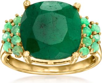 Ross-Simons Emerald Ring in 18kt Gold Over Sterling