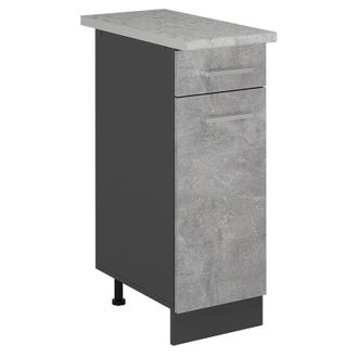 Vicco Mueble Bajo De Cocina R-line, Hormig&oacute;n, 30 Cm Et M&aacute;rmol, Vicco