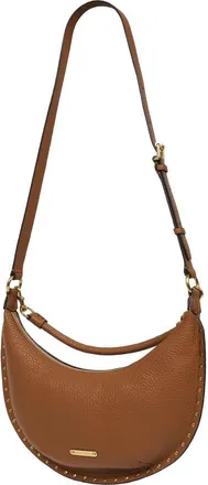 Rebecca Minkoff Darren Small Crescent Leather Crossbody Bag in Caramello at Nordstrom