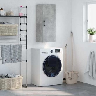 vidaXL Armario De Pared Gris Hormig&oacute;n 34,5x34x90 Cm Vidaxl