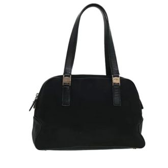 Ferragamo Pre-owned Shoulder Bags, female, Black, Size: ONE SIZE Pre-owned Nylon Shoulder Bag