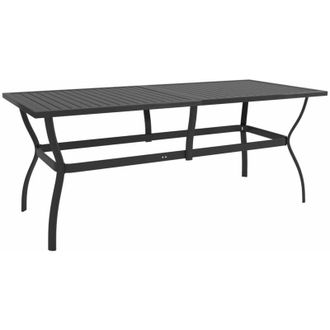 vidaXL Mesa De Jard&iacute;n 190x80x72 Cm De Acero Antracita