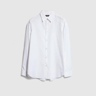 Gucci Piece Dyed Cotton Poplin Shirt, Size 15++, White