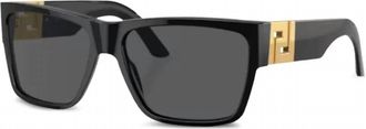 Versace Womens Greca Sunglasses In Black Gold
