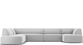 CXL by Christian Lacroix 7-Sitzer Designer Panorama Sofa Charles mit langer Seite links - Samtbezug