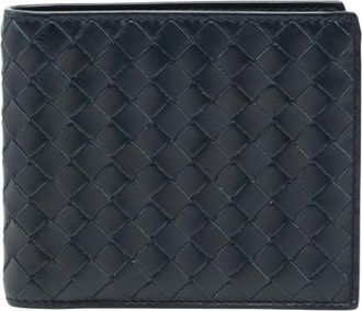 Bottega Veneta Navy Leather Bill Wallet (Bi-Fold) (Pre-Owned)