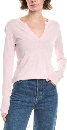 Forté Cashmere Split Neck Cashmere-Blend Sweater