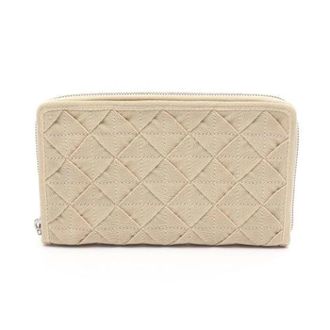 Bottega Veneta Pre-owned Wallets, unisex, Beige, Size: ONE SIZE Pre-owned Canvas Wallet