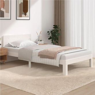 vidaXL Estructura De Cama Sin Colch&oacute;n Madera De Pino Blanco 100x200 Cm Vidaxl