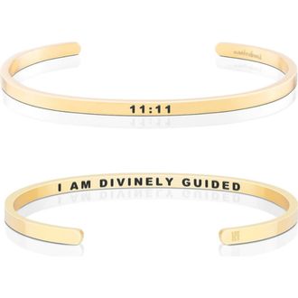 Mantra Angel Number 1111 bracelet in Yellow Gold at Nordstrom