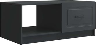 vidaXL Mesa De Caf&eacute; Negro 90 X 50 X 37 Cm Madera De Ingenier&iacute;a Vidaxl