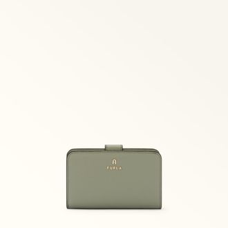 Furla Camelia Portafoglio Compatto M Agave B Verde Pelle Di Vitello Granata Donna