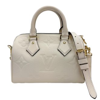 Louis Vuitton Monogram Empreinte Beige Cream Monogram Empreinte Boston Bag (Pre-Owned)